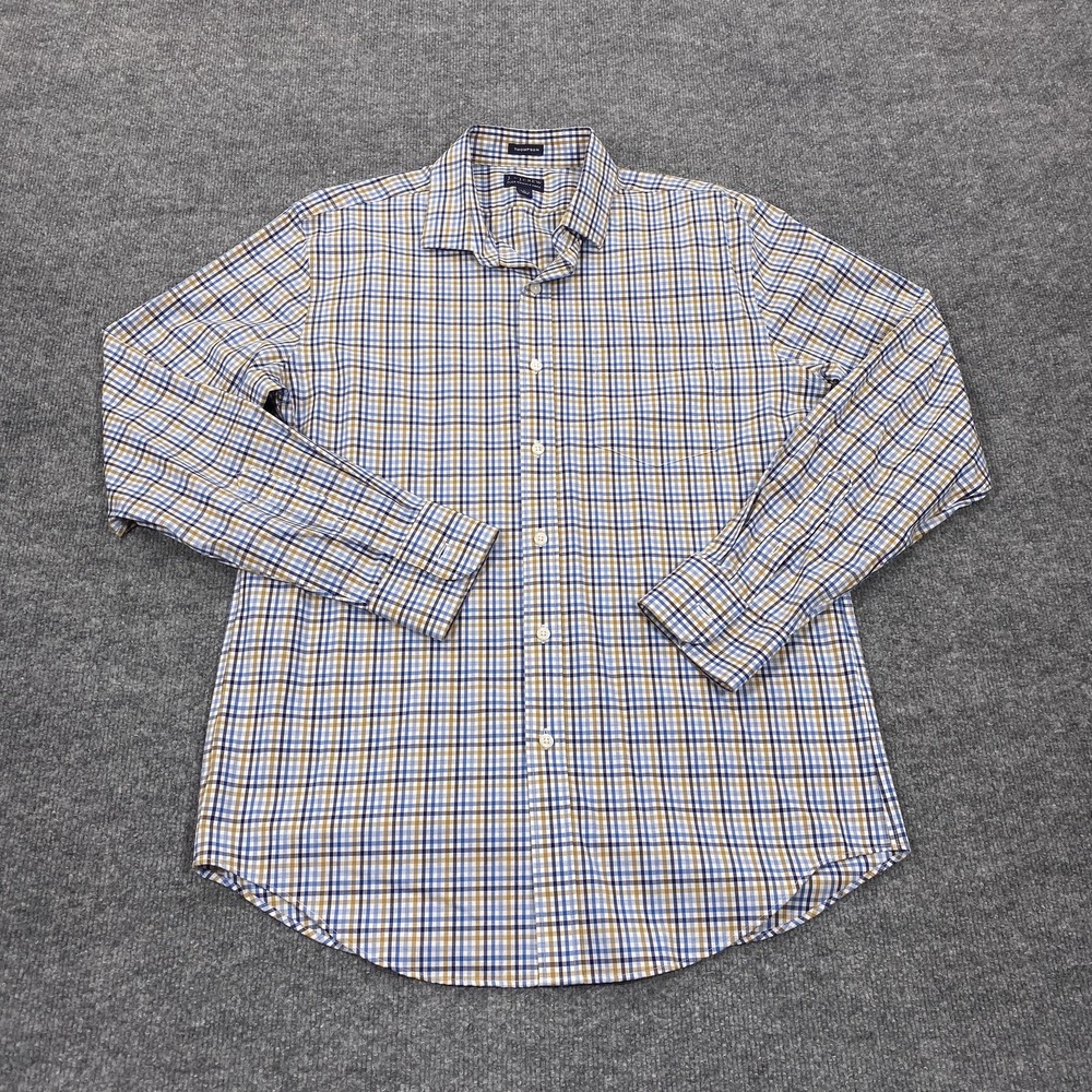 J.CREW Shirt Mens Large Multicolor Check Thompson Long Sleeve Button Up Business